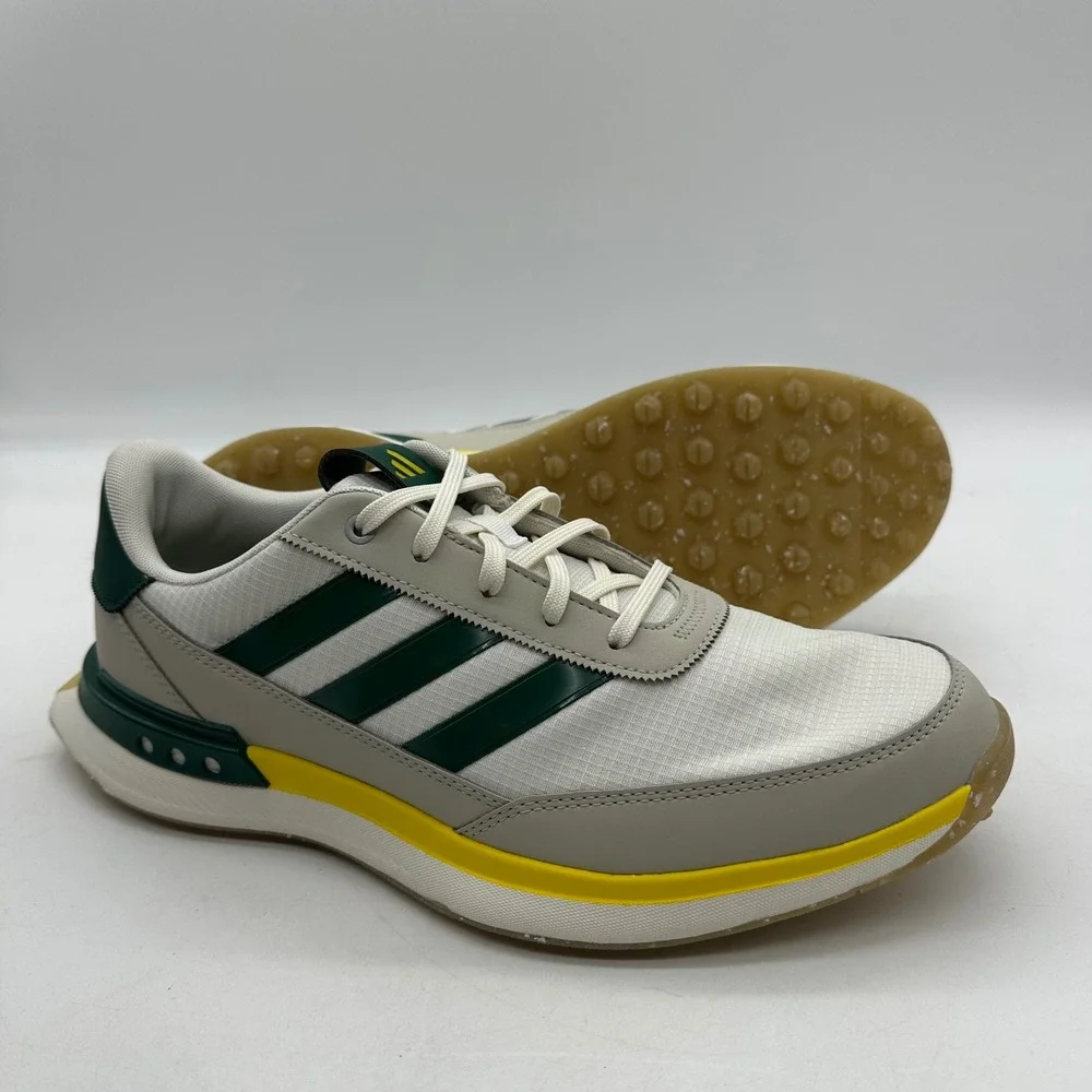 Adidas JI4030 Mens Size 9 S2G SL 24 White/Collegiate Green Spikeless Golf Shoes‎